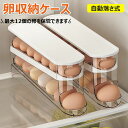 【6%OFFクーポン】卵入れ 卵収納ボックス 自動ローリング 卵 12枚 2段エッグラック 卵ケース 冷蔵庫用 卵 オーガナイザー たまご 収納ケース 省スペース 卵ディスペンサートレイ キッチン 卵の容器 取り出し便利 たまご収納 フタ付き たまご収納棚 重ね置き送料無料