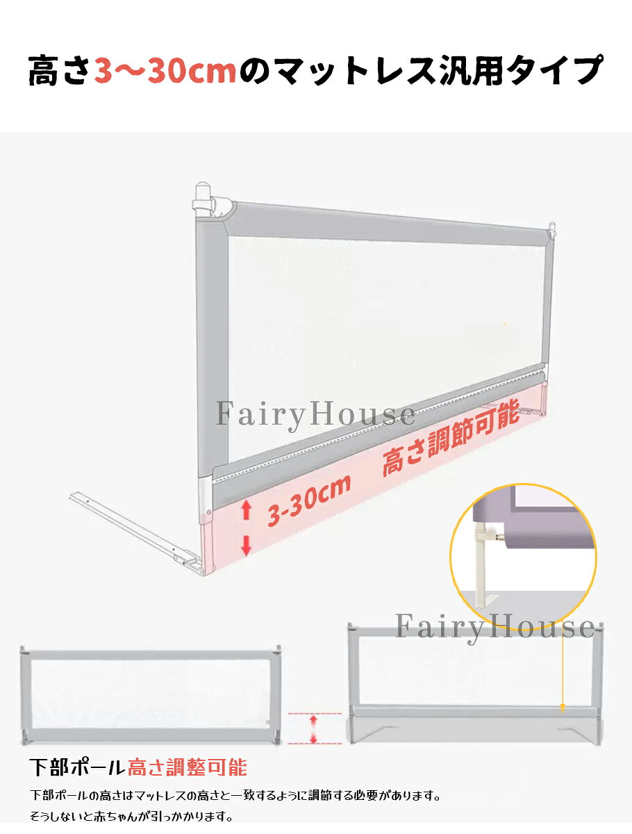【6%OFFクーポン】ベッドガード ベッドフェンス 赤ちゃん ベビー ベッドフェンス ...