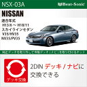 ビートソニックオーディオ ナビ交換キット NSX-03Aニッサン スカイラインセダンV35/HV35/NV35/PV35 H13/6-H18/11メーカーオプションナビ付車用beatsonic