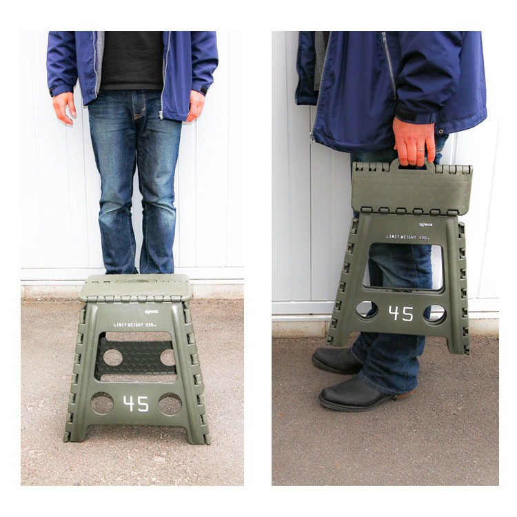 【折りたたみイス アウトドア】SLOWER / FOLDING STOOL Lesmo(レズモ)家の中はもちろんお庭やベランダ、釣りやピクニック、キャンプなどのアウトドアでも大活躍!コンパクトに収納できるアメリカンテイストでおしゃれなスツール!通販格安セール情報 楽天 通販