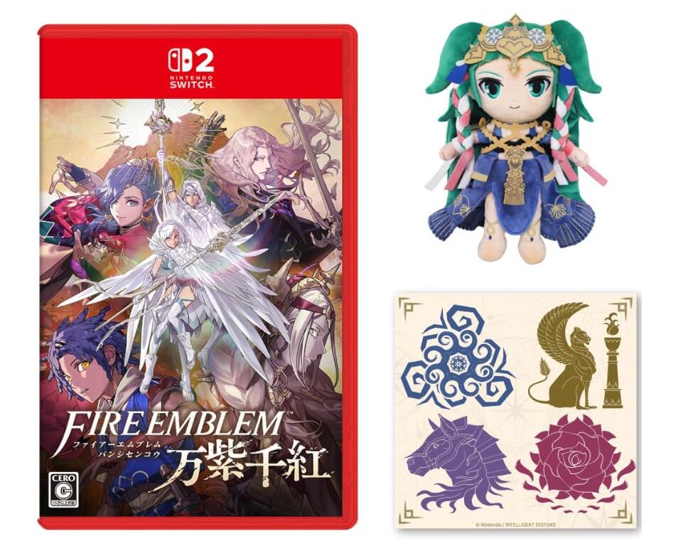 【予約】ファイアーエムブレム 万紫千紅 -Switch2 ＆ ソティス(S)ぬいぐるみ 【限定】特典 クランマークデザイン ラバーコースター 同梱