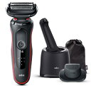 ブラウン 電気シェーバー シリーズ5 洗浄機付き 電動 髭剃り メンズ 【限定】 51-R7200cc-V レッド キワゾリトリマー 防水設計 充電式 コードレス ディープキャッチ網刃