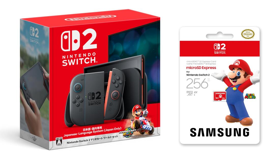 Nintendo Switch 2マリオカート同梱(日本語・国内専用)+【任天堂ライセンス商品】Samsung microSD Express Card 256GB for Nintendo Switch 2
