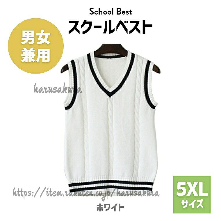 HARUSAKURA楽天市場店の制服 ベスト メンズベスト スクール ユニセックス 男女兼用 正統派 夏用 大人気 ニットベスト 高校 通学 学生 中学 Vネック DK0012 綿100％ 配色｜アングル3