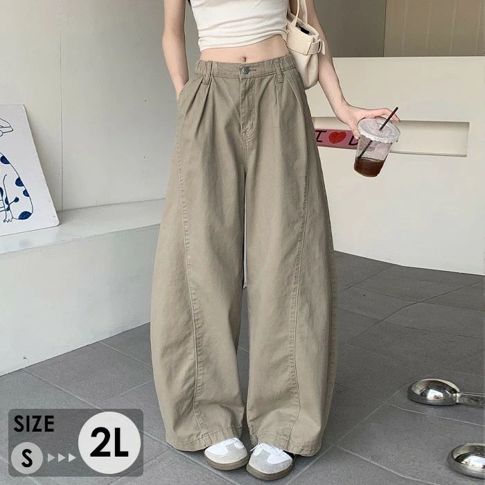 バレルパンツ レディース ワイドパンツ デニム 春夏 カジュアル ゆったり ハイウエスト 韓国風 おしゃれ 体型カバー nq007n1n1m3 ファション バレルレッグパンツ