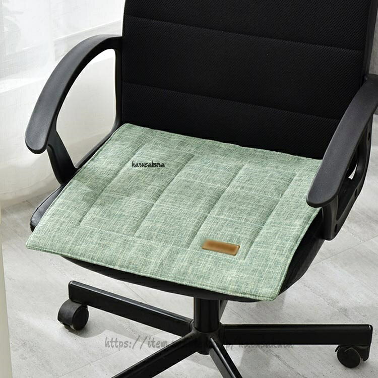 洗える 綿麻 シートクッション 座布団 薄型クッション リネン 椅子用 椅子 和風 チェアクッション カバー 正方形 チェアパッド 北欧 クッション イス いす マット パット シート [3]