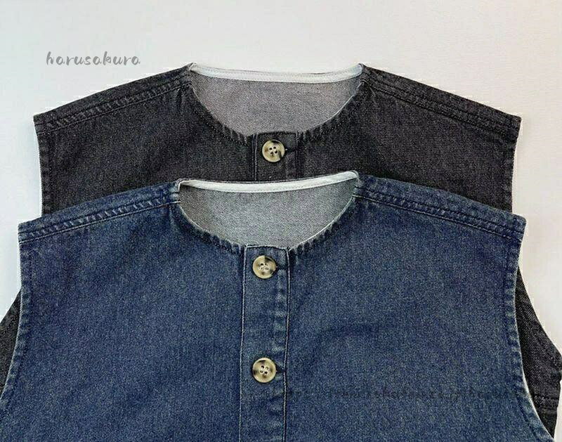 子供ベスト キッズ服 子供コート デニム ベビー服 男の子 女の子 安心素材 ベスト ...