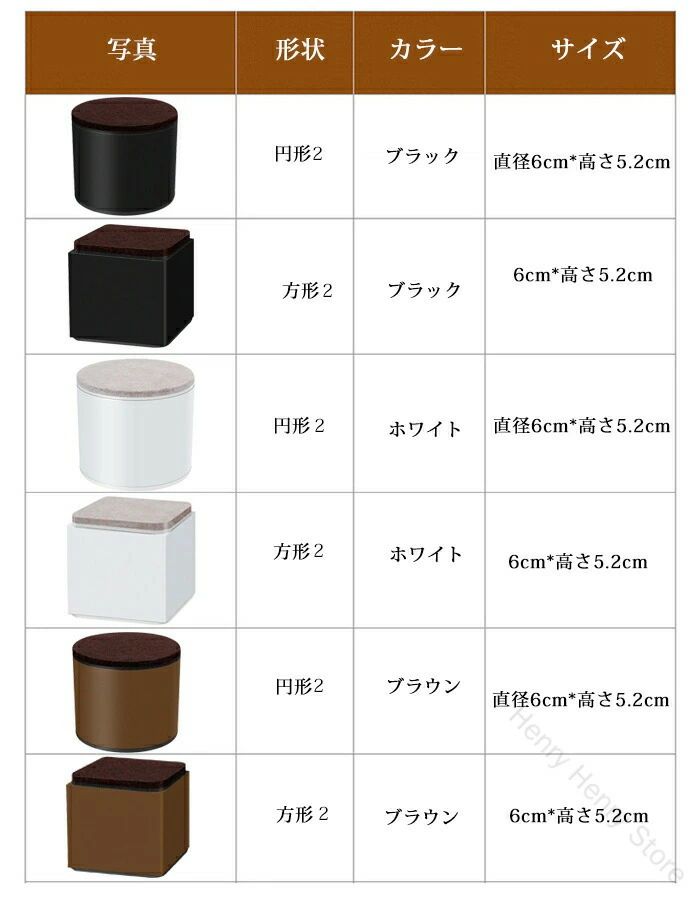 継ぎ脚 高脚 継脚 継足 高さ調整 4個入り +3 5cm テーブル ベッド 高さ調節 長脚 ...