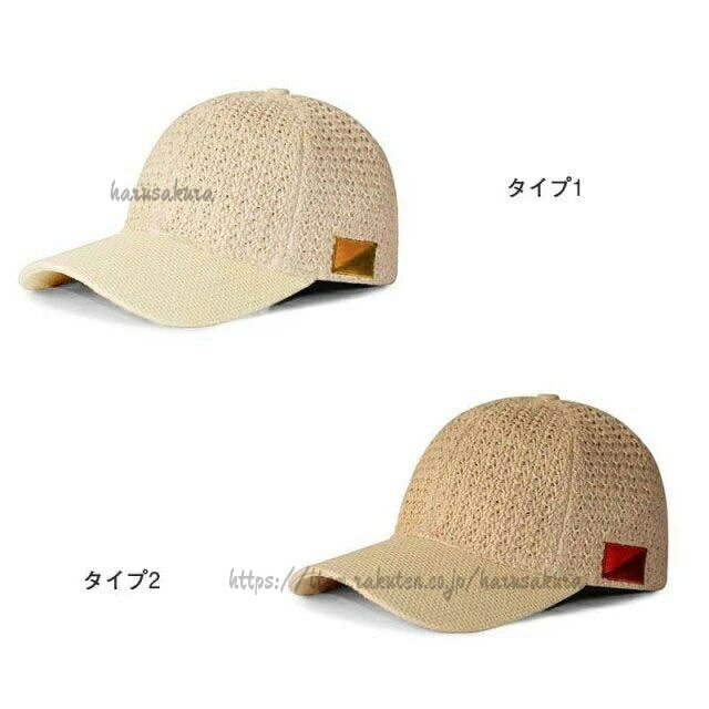 Cap - 涼しい 通気性 キャップ サマーその他帽子 麦わらキャップ キャップ 通気性