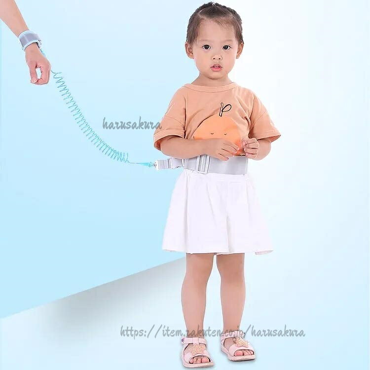 ハーネス 子供用 2WAY 手首 ウェスト両用 子ども 幼児 迷子 迷子防止 ひも お散歩 ...
