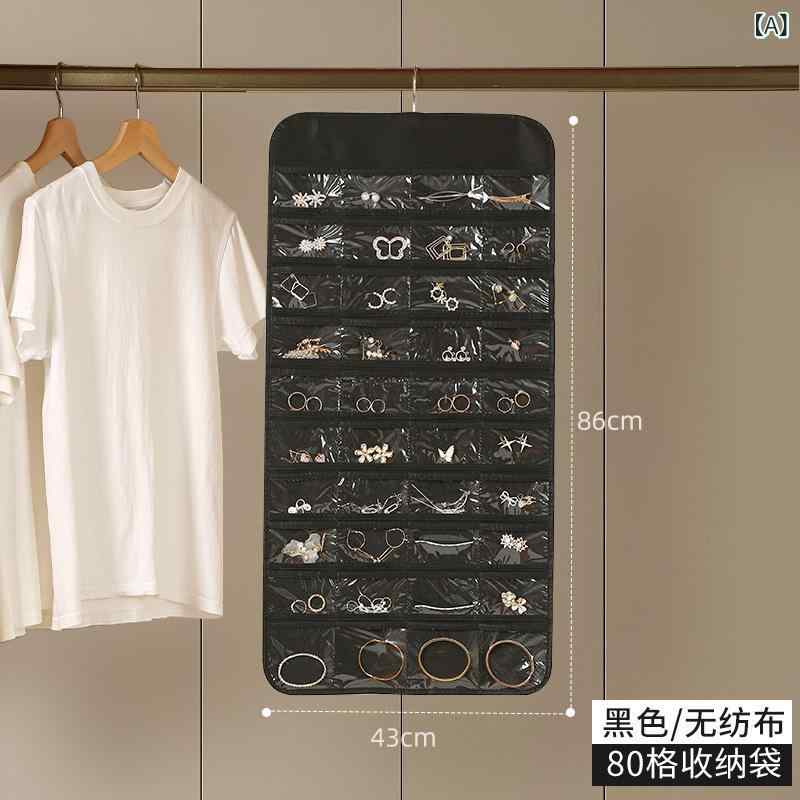 Rakuten - ウォールポケット 吊り下げ式アクセサリー収納 壁掛け両面仕様 シンプルベーシック スタンダードナチュラルカジュアル 定番 収納便利省スペース