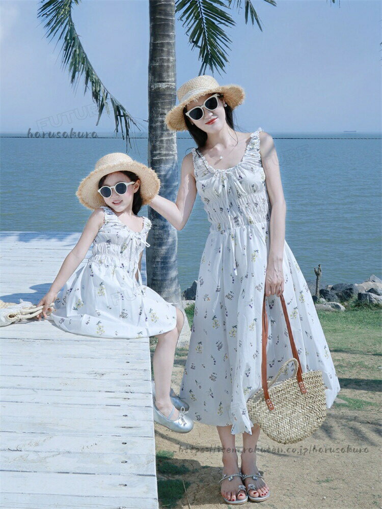 母 娘 ペアルック リンクコーデ 親子 セット ママ おそろい 女の子 親子ペア ワン...
