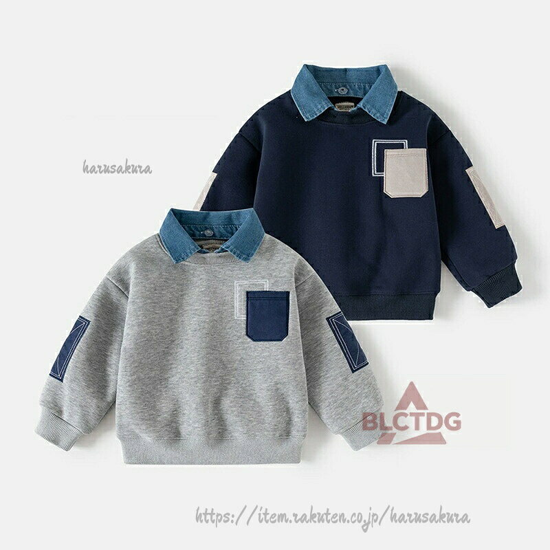 スウェット トレーナー キッズ ベビー 子供 子供服 キッズ服 男の子 秋冬 秋服 秋物 長袖 トップス スエット プルオーバー キッズトレーナー 長袖トレーナー 90cm コットン 裏毛 保育園 harusakura-10041551 HARUSAKURA楽天市場店 サンプル画像2
