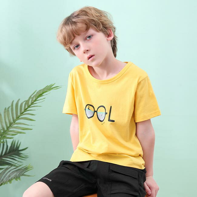 Rakuten - Tシャツ 子供 半袖 ゆるTシャツ クルーネック 夏 男児 半袖Tシャツ ジュニア 快適 コットンTシャツ ゆったり 夏Tシャツ 男の子 カットソー サマーTシャツ