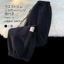 【SS限定価格+半額商品多数+お得クーポン+P2】ジョガーパンツ メンズ ロングパンツ 厚手 裏起毛 ウエストゴム 紐付き 裾ゴム ポケット付き ボトムス カジュアル 暖かい 動きやすい ゆったり シンプル 秋冬 部屋着 ストレート スポーツ