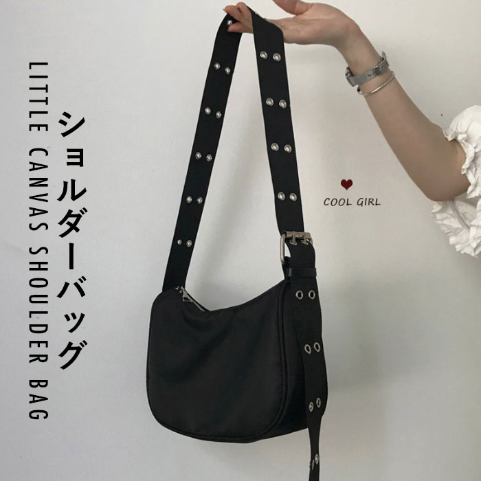 Rakuten - 【送料無料】ショルダーバッグ レディース キャンバスバッグ キャンバス ショルダー 調整できる ミニバッグ ミニショルダー キャンバスショルダーバッグ 斜め掛け 肩掛け ファッション小物 カジュアル 夏新作