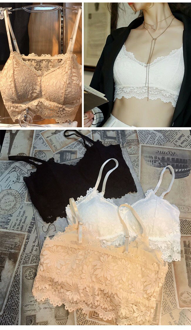 ブラジャー ノーワイヤー レース レディース 春 おしゃれ インナー 下着 単品 花柄 ワイヤレスブラ キャミソール 女性 女の子 ガールズ