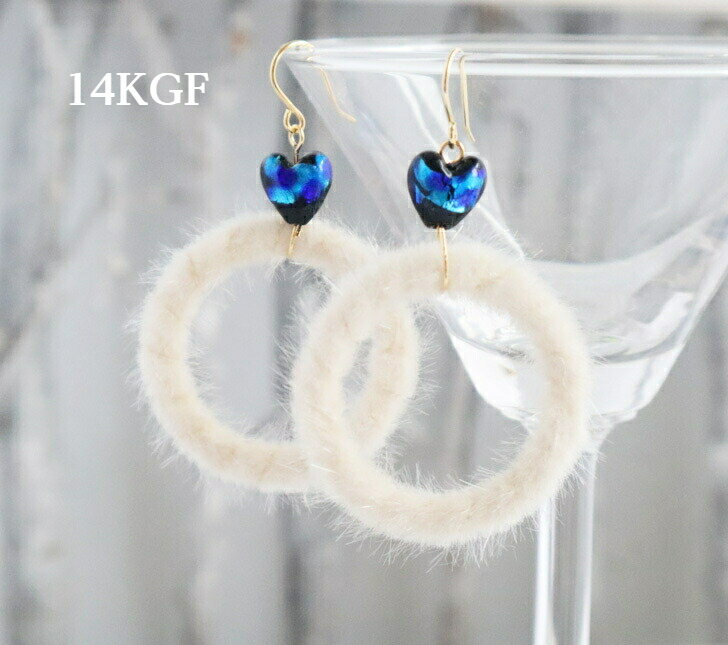 【14KGF】ハート ホタルガラス ピアス イヤリング 樹脂ノンホールピアス 樹脂フック フォーマル ホタルガラス アクセサリー ギフト 結婚式 アクセサリー レディース ウェディング ギフト プレゼント ハート harusaku とんぼ玉