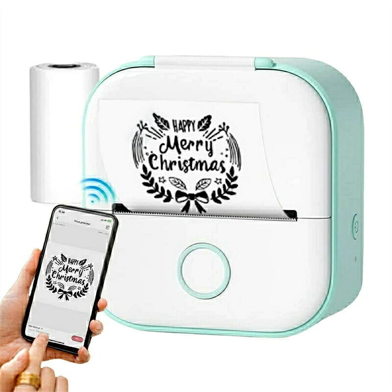 harustoreのポケットプリンター ハンディープリンター サーマルプリンター インク不要 BlueToothサーマル 写真用ポータブルポケットプリンター レシートラベル粘着スクラップブック用ワイヤレスミニ電話プリンター　ラベルプリンター ミニプリンター スマホプリンター｜アングル2