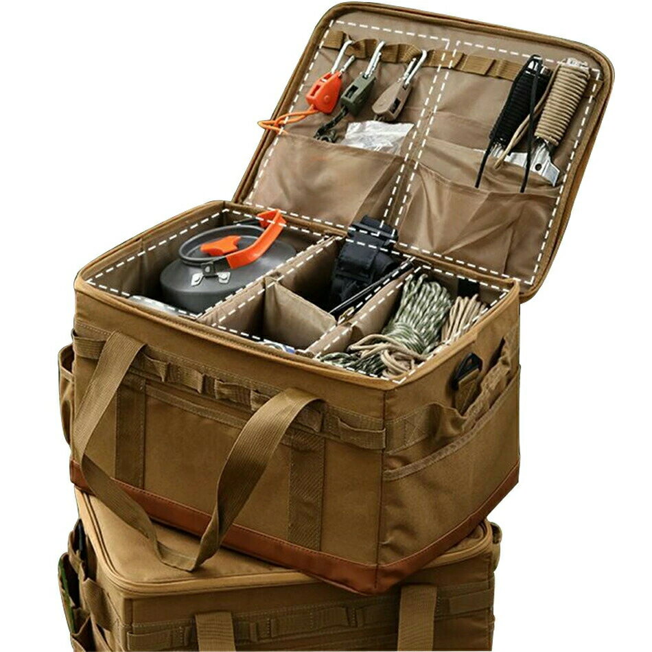 Duffel Bag - 簡単着脱 収納 便利ぐっず 収納バッグ 多機能 キャンプバッグ 収納ケース キャンプ バーベキュー ソフトコンテナ キャンプ 収納ボックス 収納ケース キャンプバッグ ツールボックス ソフトボックス 収納バッグ 防水 大型 大容量 60L ソロ ファミリ