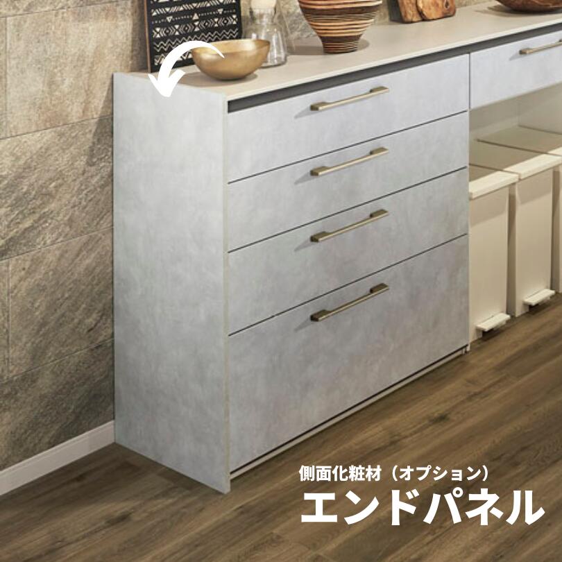 リクシル キッチン 収納 ノクト エンドパネル システム収納用 奥行45cm用 【H85cm用 H99cm用共通価格】カウンタータイプ 片面化粧 1枚価格 キッチン収納 カップボード キッチンボード【キッチン収納購入者様のみ購入可】【工事依頼可】