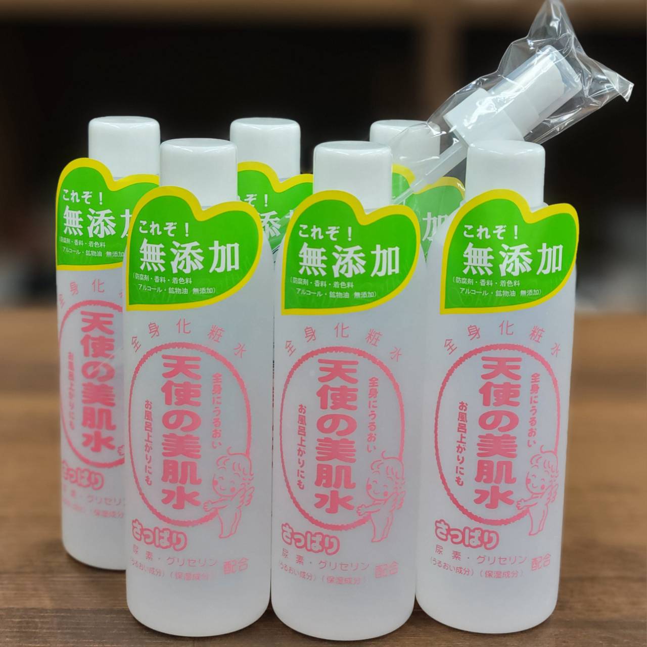 [専用ノズル付き] 天使の美肌水 さっぱりタイプ 310ml×6本 大明化学工業 手作り 美肌水 尿素 グリセリン 赤ちゃん 大人 顔 全身 敏感肌 アレルギー肌 アトピー 角質 保湿効果 乾燥 NMF 天然保湿因子 ニキビ 肌荒れ かゆみ 無添加 国産 PH 風呂上り 洗顔 ボディーローション