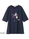 レディース 6分袖フォトプリントチュニック1 【CF】