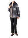【あったか】【前開き】カット裏起毛格子柄ジャケット/婦人用/レディース/シニア/高齢者/羽織/アウター/ジャンパー/秋冬/おしゃれ/お出かけ/ギフト/プレゼント 【CF】