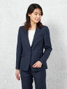【10%OFFクーポン:11月20日20時〜30日23:59まで】レディースジャケット ビジネス1釦 STOVEL&MASON REDA ネイビー無地1BJK ...