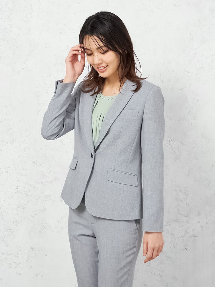 【10%OFFクーポン:11月20日20時〜30日23:59まで】イマドキスーツ レディースジャケット ビジネス1釦 SOFFICE TPUグレインストレッチパ...