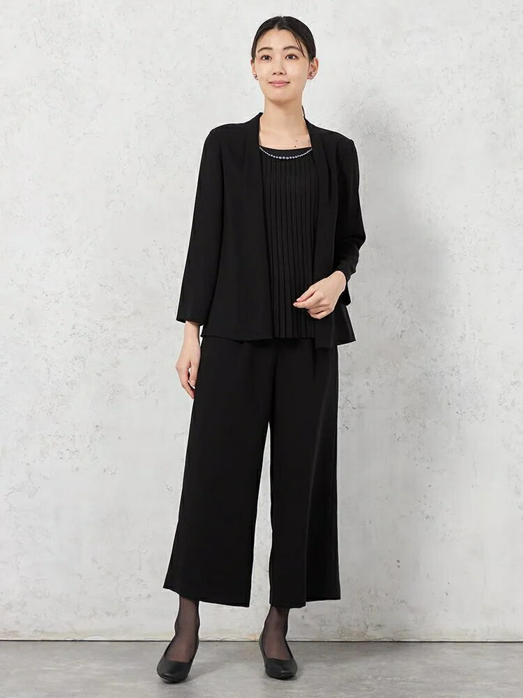 【10%OFFクーポン:11月20日20時〜30日23:59まで】レディースフォーマル その他 SOFFICE軽量フォーマルパール取り外しブラウスパンツセット ...