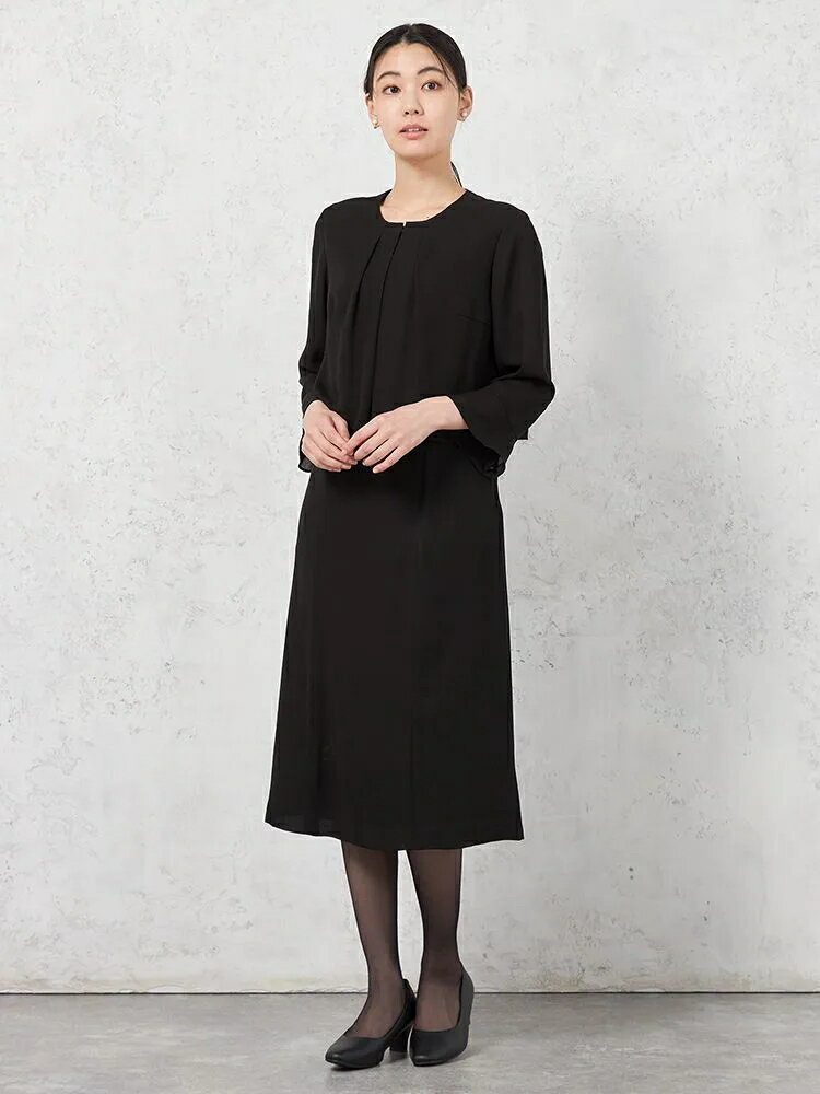 【10%OFFクーポン:11月20日20時〜30日23:59まで】レディースフォーマル その他 SOFFICE軽量フォーマルノーカラーOP ブラック S M L...