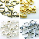 ハートカニカン 10mm 12mm 10個セット カニカン ナスカン フック 留め具 接続パーツ アクセサリー パーツ 手芸 ハンドメイド 金具 デザイン ゴー...