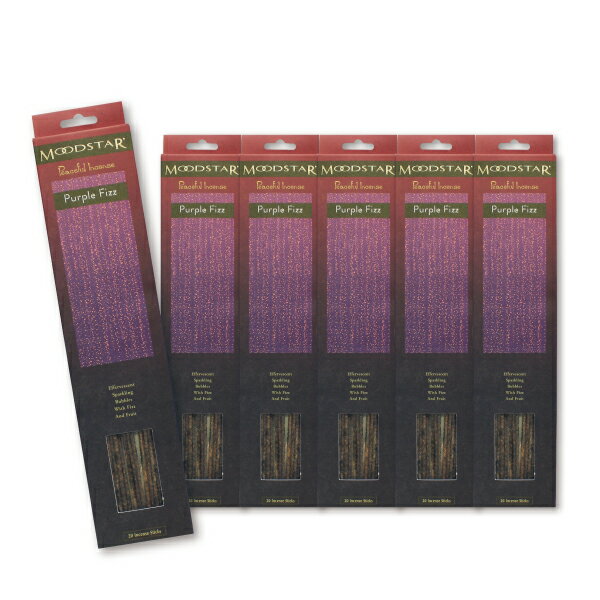 ★ネコポス送料無料★ MOODSTAR INCENSE STICK PURPLE FIZZ 6PCS / ムードスター インセンス スティック パープル フィズ 6個セット(120本) / Room Fragrance お香