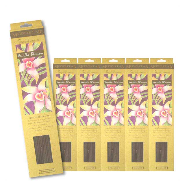 ★ネコポス送料無料★ MOODSTAR INCENSE STICK VANILLA BLOSSOM 6PCS / ムードスター インセンス スティック バニラブロッサム 6個セット(120本) / Room Fragrance お香