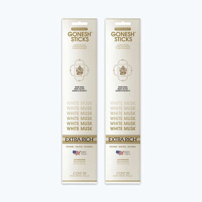 ★ネコポス無料★ GONESH INCENSE STICK WHITE MUSK 2PCS / ガーネッシュ インセンス スティック ホワイトムスク 2個セット / Room Fragrance お香