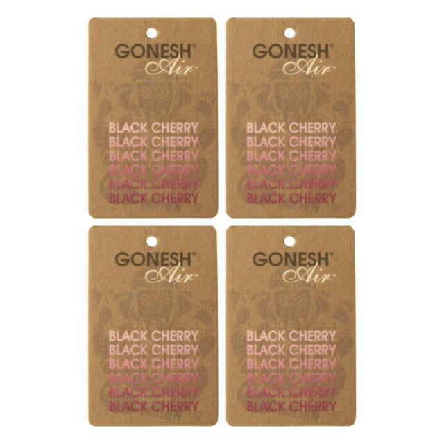 ★ネコポス送料無料★ GONESH PAPER BLACK CHERRY 4PCS / ガーネッシュ ペーパー ブラックチェリー 4枚セット/ AIR FRESHENER 芳香剤