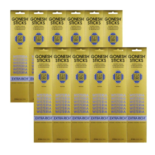 GONESH INCENSE STICK WISTERIA 12PCS / ガーネッシュ インセンス スティック ウィステリア 12個セット(240本) / Room Fragrance お香 GONESH INCENSE STICK WISTERIA 12PCS / ガーネッシュ インセンス スティック ウィステリア 12個セット(240本) / Room Fragrance お香