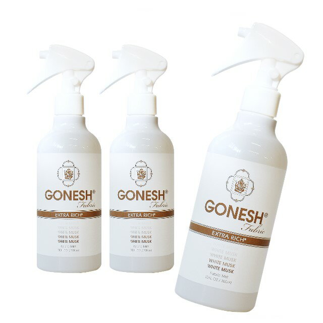 GONESH FABRIC MIST WHITE MUSK 3PCS / ͥå ե֥å ߥ ۥ磻ȥॹ 3ĥå / AIR FRESHENER ˧