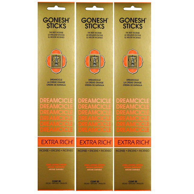 ★ネコポス送料無料★ GONESH INCENSE STICK DREAMCICLE 3PCS / ガーネッシュ インセンス スティック ドリームシクル 3個セット / Room Fragrance お香