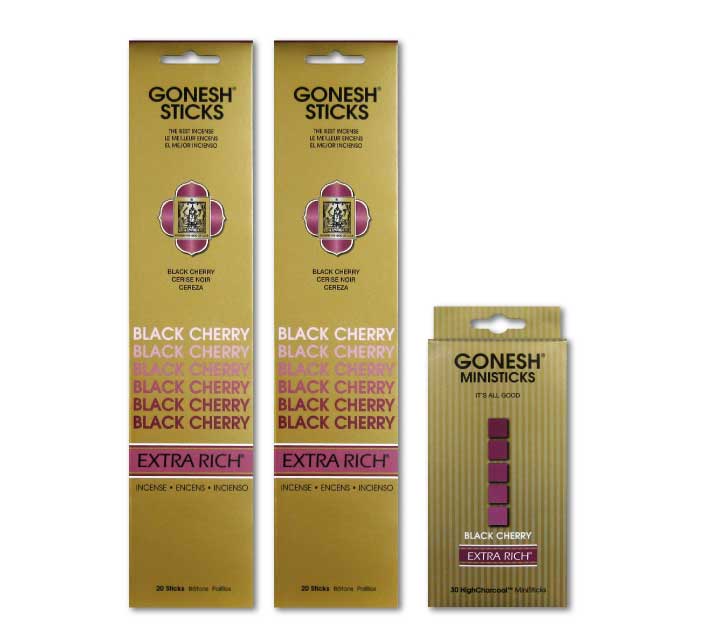 ͥݥб GONESH INCENSE STICK BLACK CHERRY 2PCS + MINI STICK/ ͥå 󥻥 ƥå ֥å꡼20)2 + ߥ˥ƥåդ / Room Fragrance 