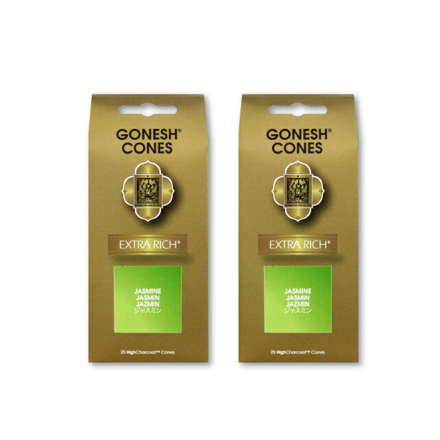 ★ネコポス送料無料★ GONESH INCENSE CONE JASMINE 2PCS / ガーネッシュ インセンス コーン ジャスミン 2個セット / Room Fragrance お香