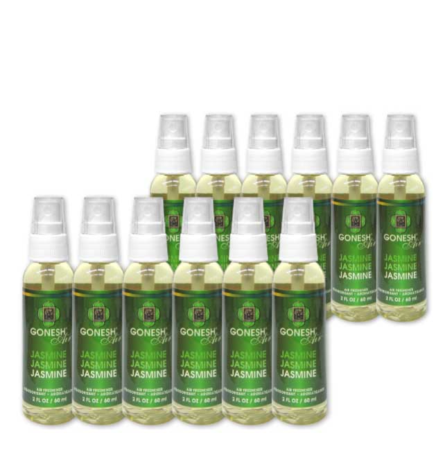 GONESH SPRAY JASMINE 12PCS / ガーネッシュ スプレー ジャスミン 12個セット / AIR FRESHENER 芳香剤