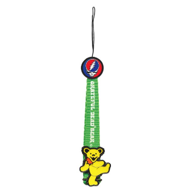 GRATEFUL DEAD DANCING BEAR STRAP YELLOW / GREEN / ダンシング ベア ストラップ イエロー/グリーン / デッドベア スマホ ストラップ