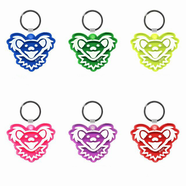 GRATEFUL DEAD BEAR HEAD KEY RING / グレイトフルデッド ベアーヘッド ラバー キーリング / キーホルダー ストラップ