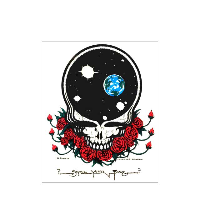 GRATEFUL DEAD SPACE FACE WINDOW STICKER / グレイトフルデッド スペース フェイス ウィンドウ ステッカー / シール 裏貼り