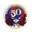 GRATEFUL DEAD 50TH LOGO BUTTON / 쥤ȥեǥå 50ǯ ̥Хå