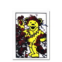 GRATEFUL DEAD BEAR W ROSES WINDOW STICKER / グレイトフルデッド ベア W ローゼズ ウィンドウ ステッカー / シール 裏貼り