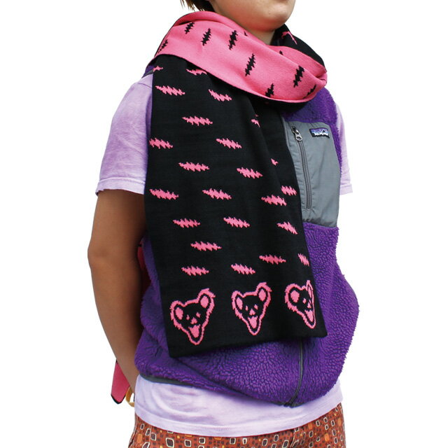 GD BEAR HEAD BOLT REVERSIBLE SCARF / グレイトフルデッド ベアー ヘッド ボルト リバーシブル マフラー / スカーフ 防寒