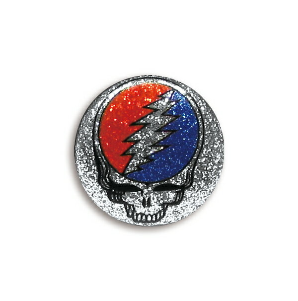 GRATEFUL DEAD SYF GLITTER BUTTON / グレイトフルデッド スティール ユア フェイス グリッター 缶バッチ